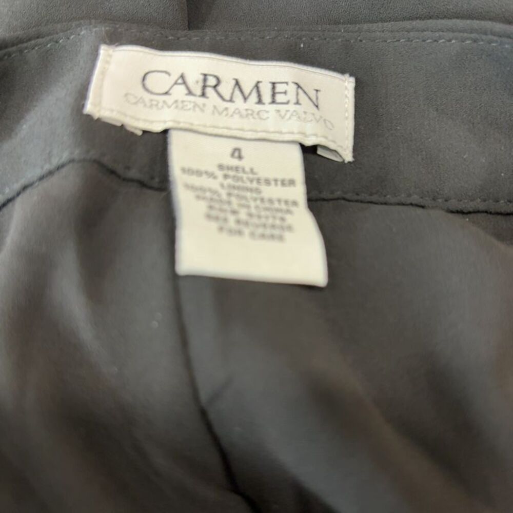 Carmen Marc Valvo Women's Black Wide Leg Pants Size 4 - Picture 3 of 3